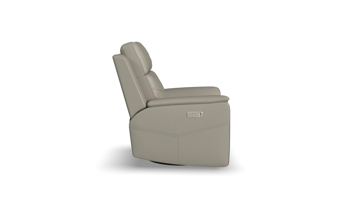 Flexsteel Vernon Fabric Power Reclining Living Room Set with Heat & Massage - Jennifer Furniture