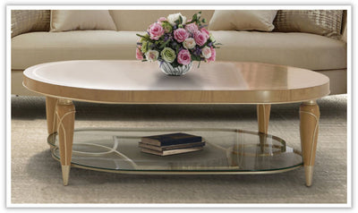 Villa Cherie Oval Cocktail Table Caramel