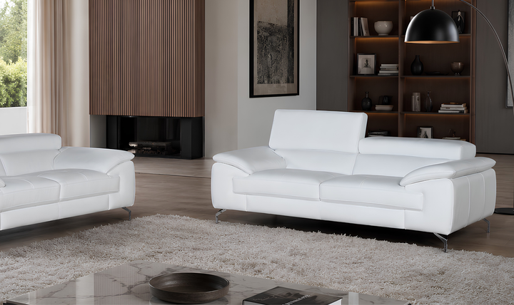 Jennifer Italia Vision 2-Seater Leather Sofa with Adjustable Headrest - Jennifer Furniture