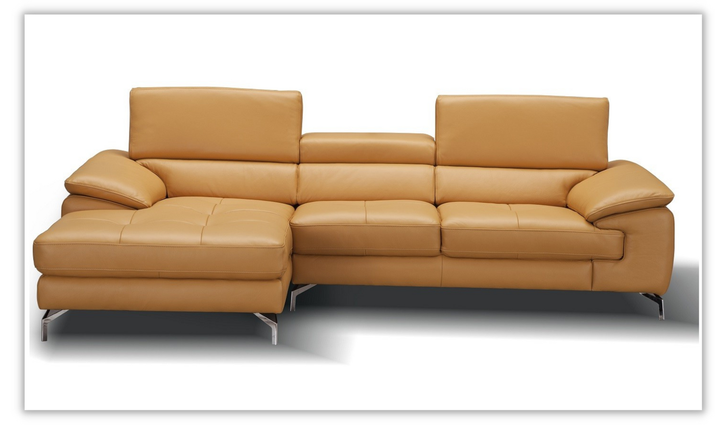 Buy Vision Italian Leather Mini Sectional Sofa at Jennifer Furniture