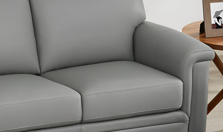 Westcott Leather 3-Seater Sofa With Wooden Legs-Jennifer Furniture