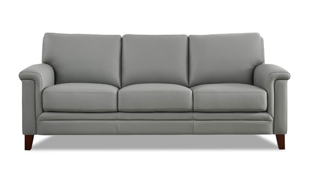 Westcott Leather 3-Seater Sofa With Wooden Legs-Jennifer Furniture