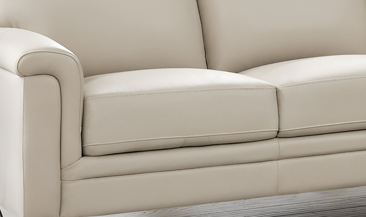 Westcott Leather 3-Seater Sofa With Wooden Legs-Jennifer Furniture