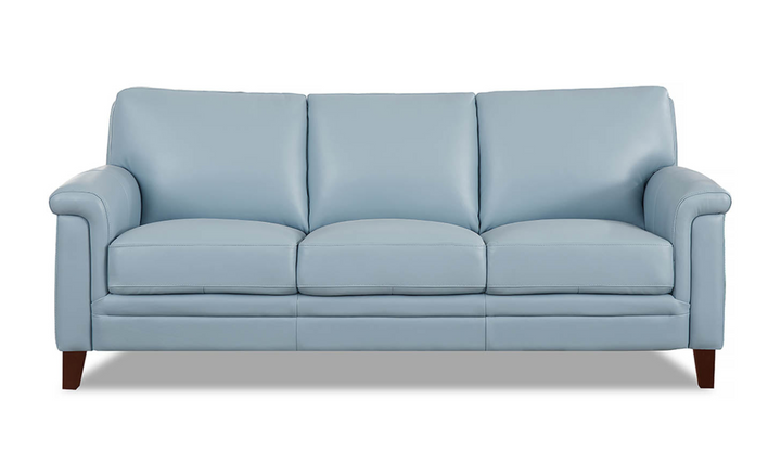 Westcott Leather 3-Seater Sofa With Wooden Legs-Jennifer Furniture
