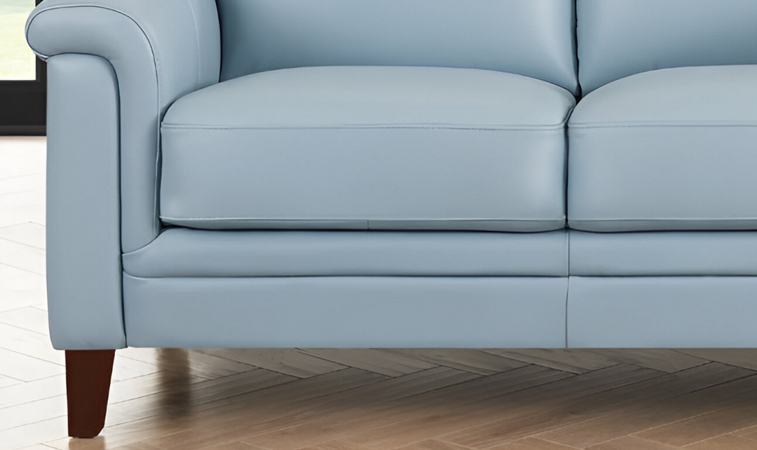 Westcott Leather 3-Seater Sofa With Wooden Legs-Jennifer Furniture