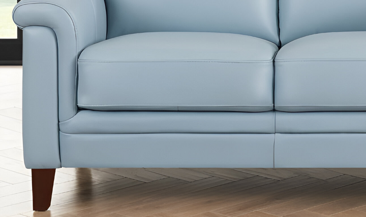 Westcott Leather 3-Seater Sofa With Wooden Legs-Jennifer Furniture