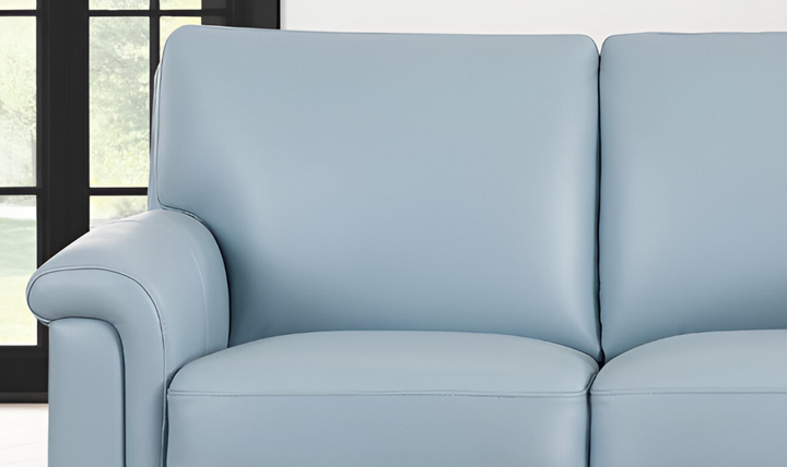 Westcott Leather 3-Seater Sofa With Wooden Legs-Jennifer Furniture