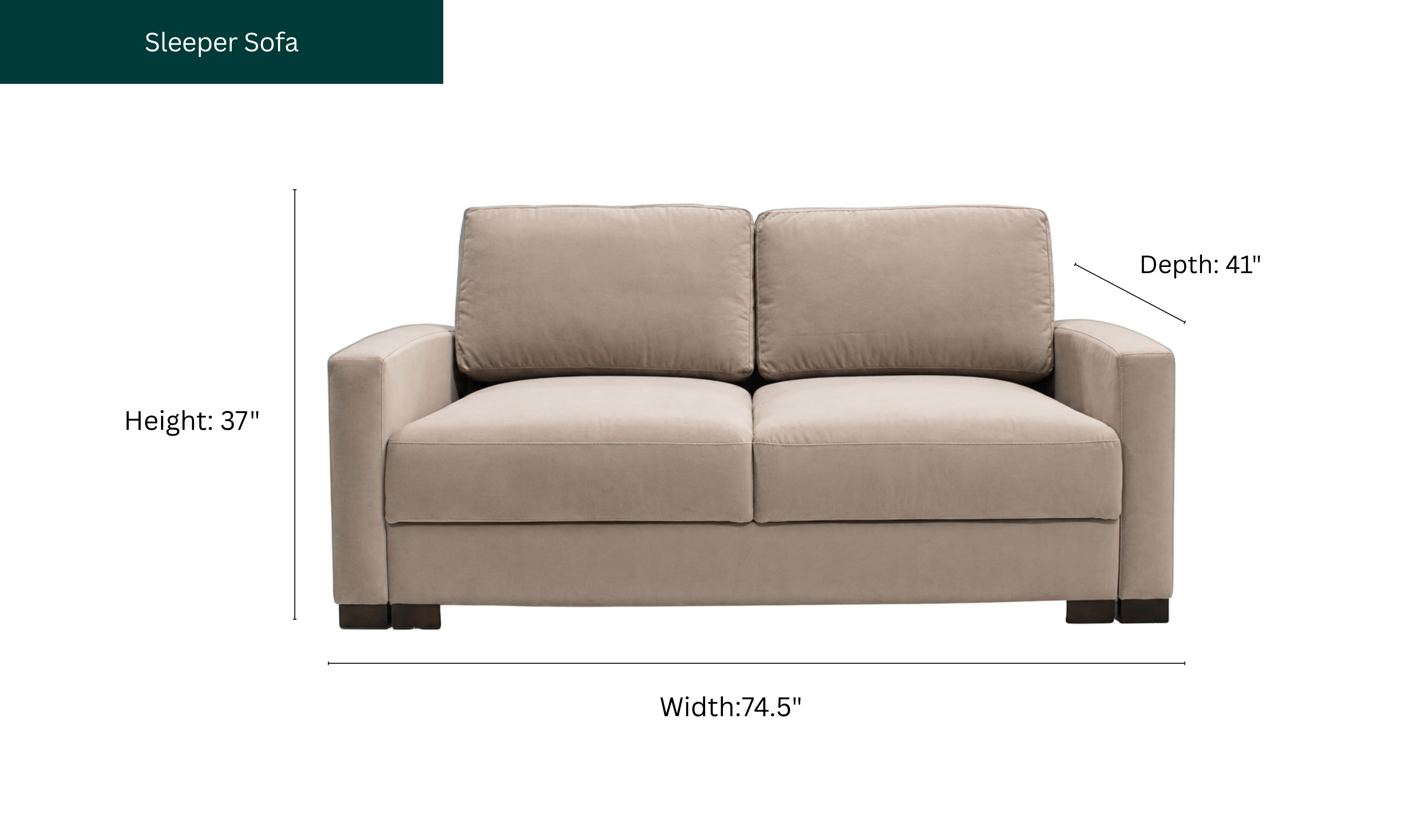 Klaussner Weston Fabric Queen Sleeper Sofa with Stalmot Puma Mechanism
