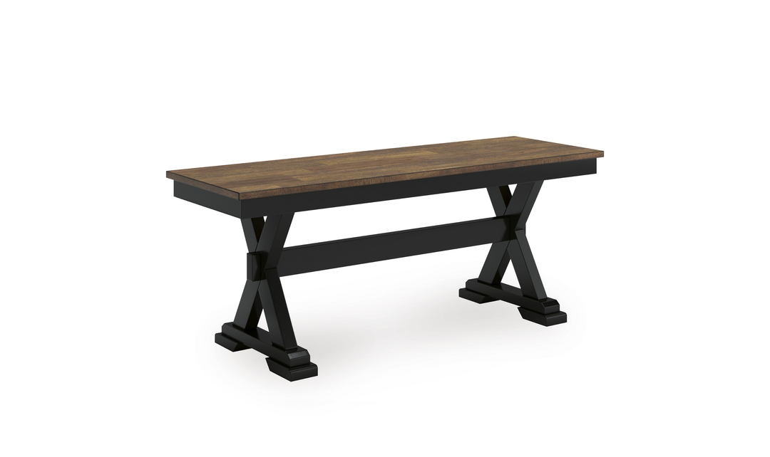 Modern Heritage Wildenauer Wooden Large Dining Room Bench - Jennifer Furniture