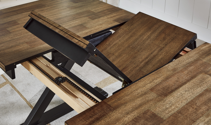 Modern Heritage Wildenauer Wooden Extendable Dining Table Set- Jennifer Furniture