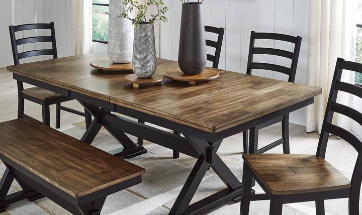 Modern Heritage Wildenauer Wooden Extendable Dining Table Set- Jennifer Furniture