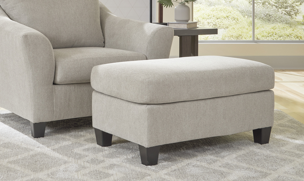 Modern Heritage Willarae Fabric Ottoman - Jennifer Furniture