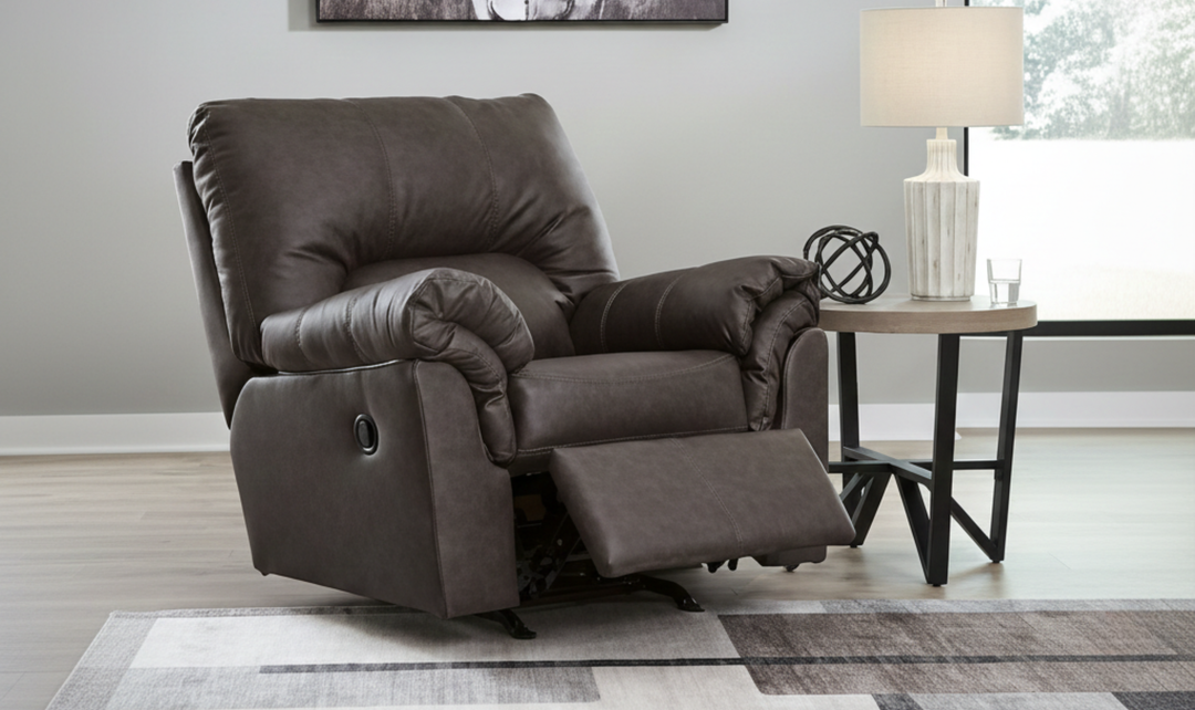 Modern Heritage WillowBend Leather Rocker Recliner - Jennifer Furniture