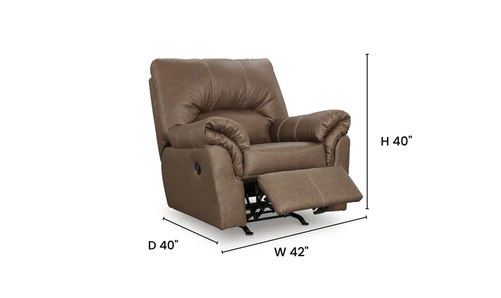 Modern Heritage WillowBend Leather Rocker Recliner - Jennifer Furniture