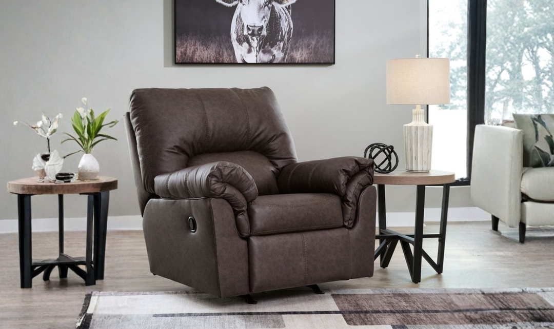 Modern Heritage WillowBend Leather Rocker Recliner - Jennifer Furniture