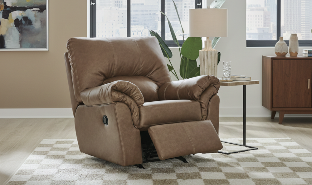 Modern Heritage WillowBend Leather Rocker Recliner - Jennifer Furniture