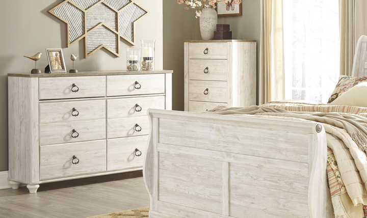 Modern Heritage Willowton Dresser and Mirror - Jennifer Furniture