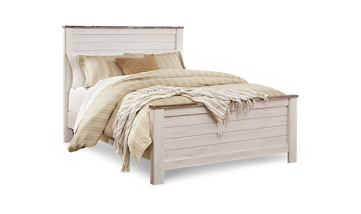 Modern Heritage Willowton Queen Panel Bed - Jennifer Furniture