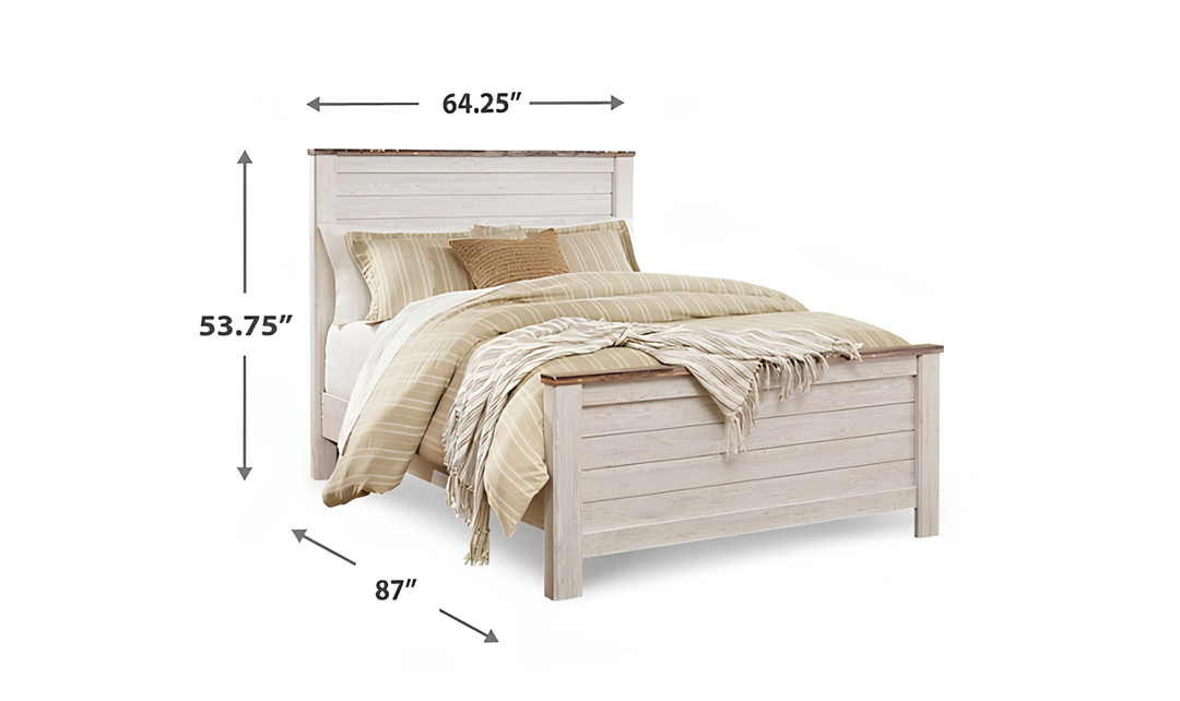 Modern Heritage Willowton Queen Panel Bed - Jennifer Furniture