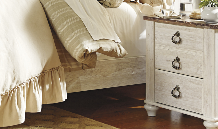 Modern Heritage Willowton Two Drawer Nightstand - Jennifer Furniture
