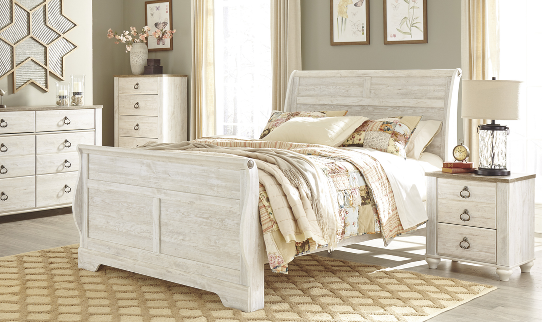 Modern Heritage Willowton Two Drawer Nightstand - Jennifer Furniture