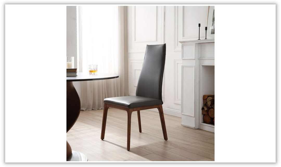 Windsor Modern Leather Upholstered Dining Chair