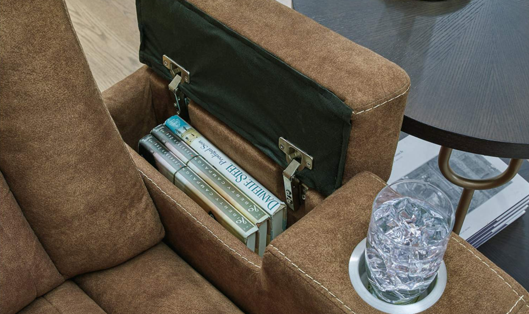 Wolfridge Leather 3 Seater Power Reclining Sofa with Adjustable Headrest - Jennifer Furniture