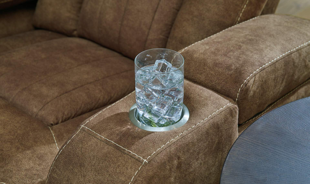 Wolfridge Leather 3 Seater Power Reclining Sofa with Adjustable Headrest - Jennifer Furniture