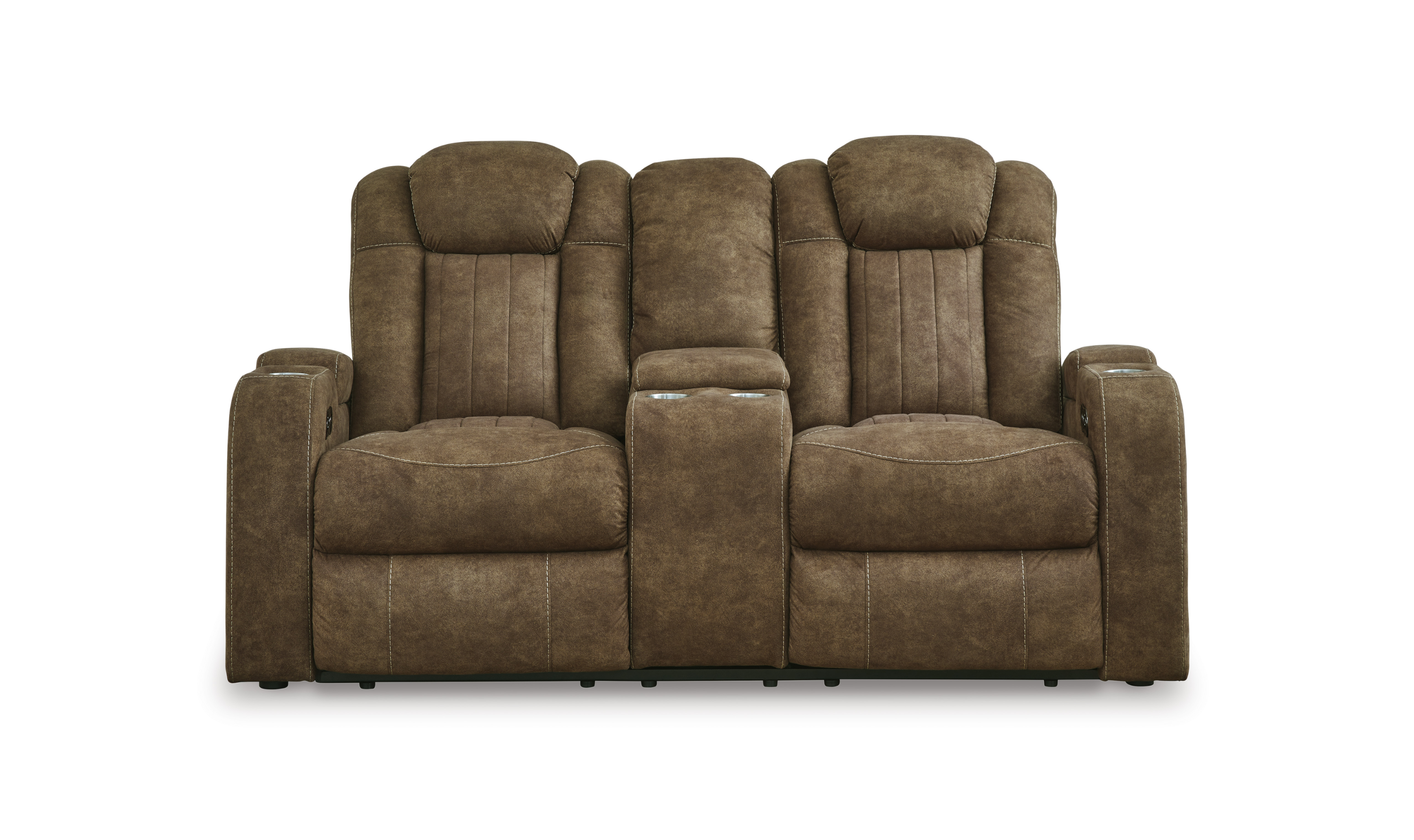 Modern Heritage Wolfridge 2 Seater Power Reclining Loveseat With Cup Holder Storage