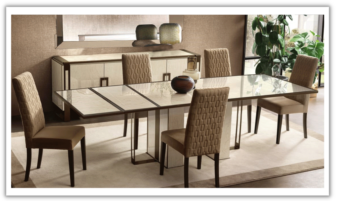 Poesia Rectangle Dining Room Set with Extendable Table-jennifer furniture