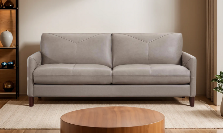 Yorkdale Leather 2-Seater Sofa With Track Arms-Jennifer Furniture