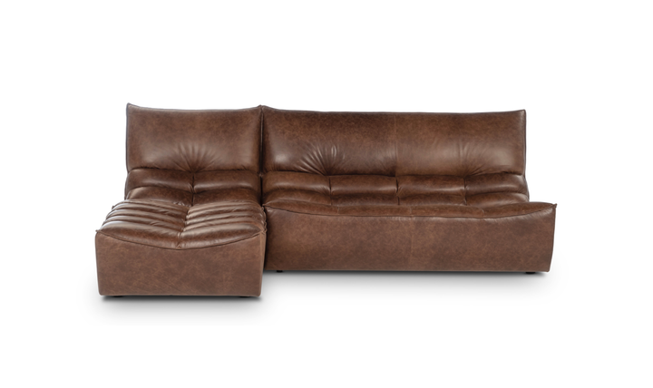 Calia Italia Zip Relax Leather Sectional Sofa With Chaise Lounge - Jennifer Furniture