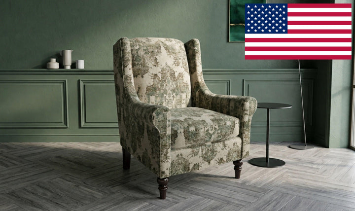 Klaussner Parkston Fabric Accent Chair with Tall Wingback Design_jennifer Furniture