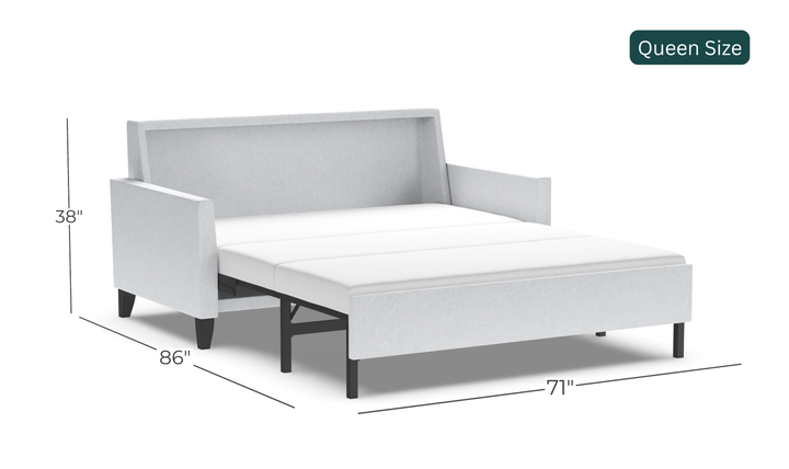 American Leather Harris Comfort Sleeper With High Wood Leg-Jennifer Furniture