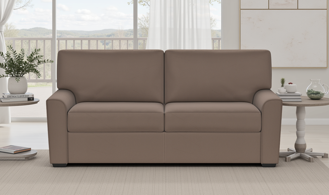 American Leather Klein Comfort Sleeper With Quarter Moon Arm Design-Jennifer Furniture