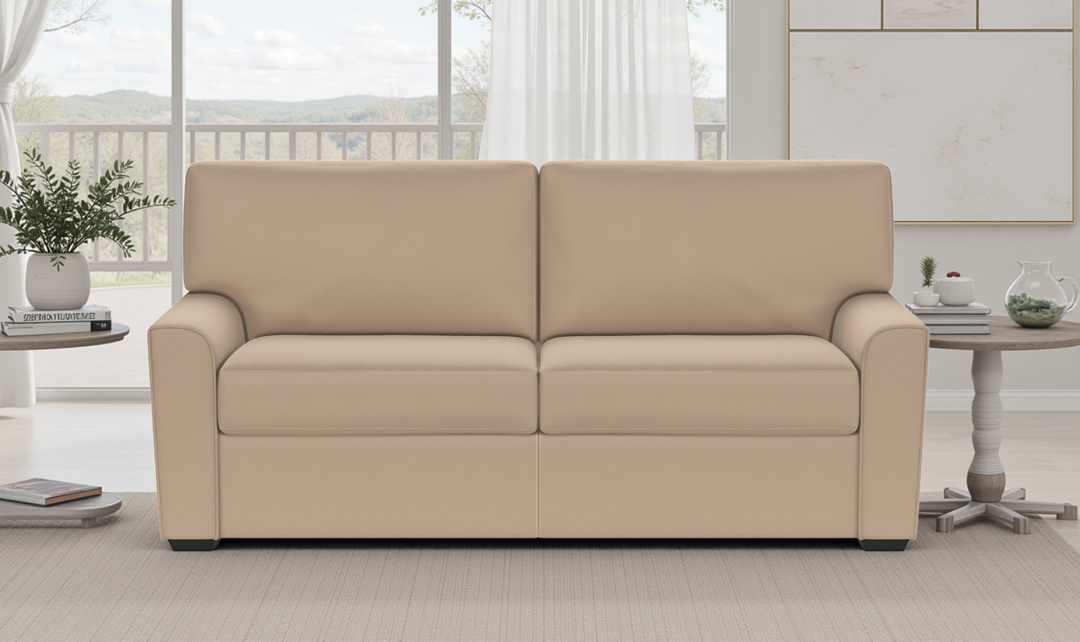 American Leather Klein Comfort Sleeper With Quarter Moon Arm Design-Jennifer Furniture