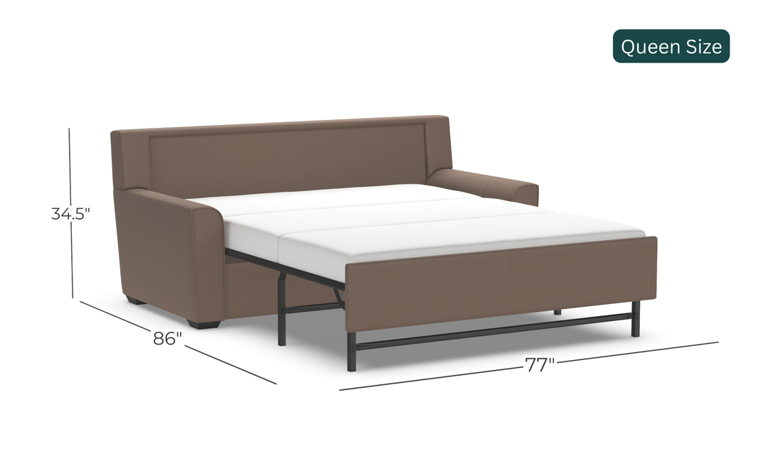 American Leather Klein Comfort Sleeper With Quarter Moon Arm Design-Jennifer Furniture