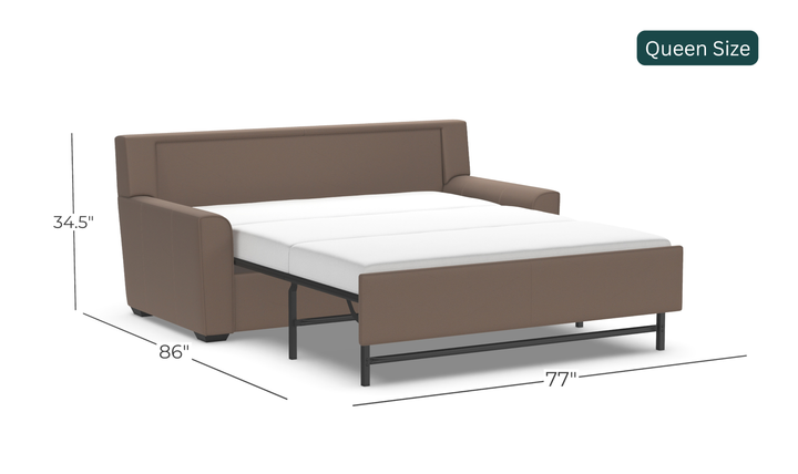 American Leather Klein Comfort Sleeper With Quarter Moon Arm Design-Jennifer Furniture