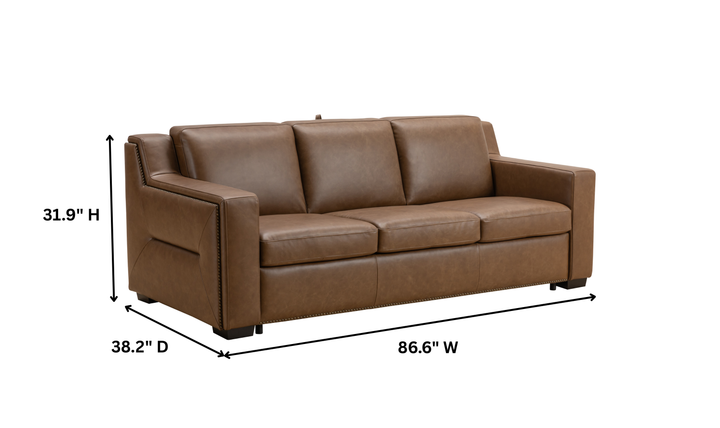 Alaves Italian Leather Queen Sleeper Sofa - Luxury Overnight Collection-Jennifer Furniture
