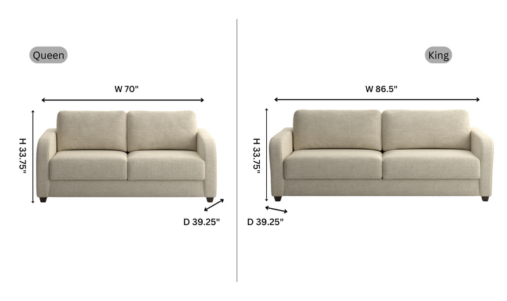 Luonto Aspen Sleeper Sofa With Nest Function (King / Queen Size)