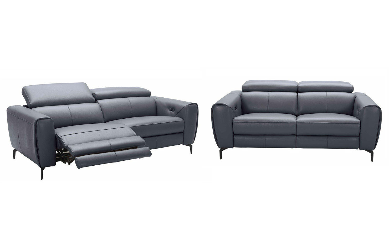 Jennifer Italia Azur Leather Power Reclining Living Room Set