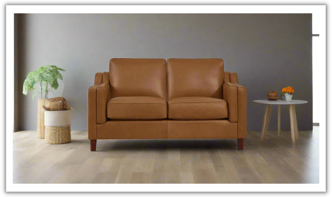 Bella Leather 2-Seater Loveseat-Jennifer Furniture