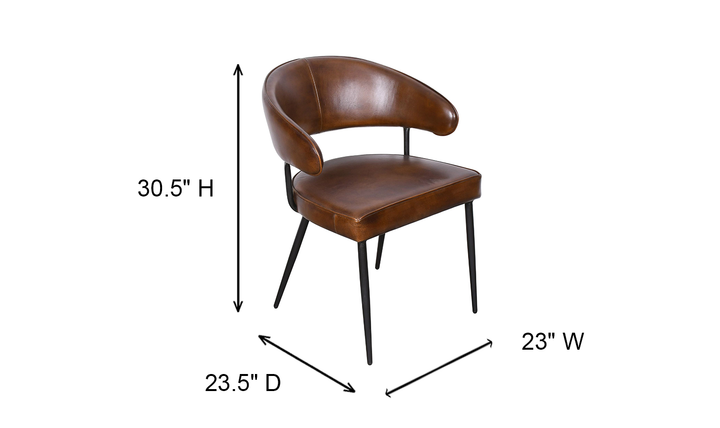 HTD Essex Dover Leather Armchair With Iron Legs
