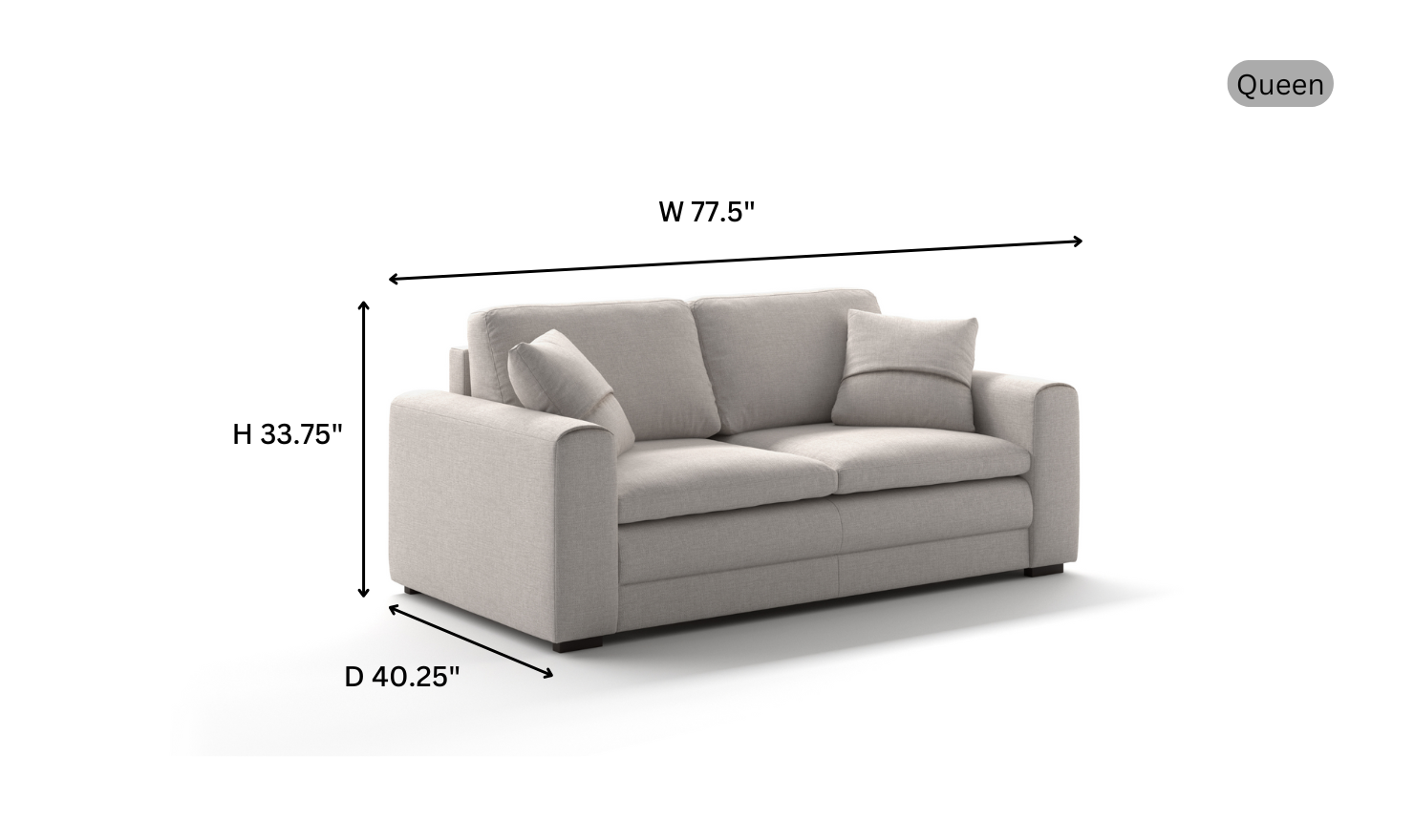 Luonto Cove Sleeper Sofa With Hybrid Deluxe Function (King / Queen Size)