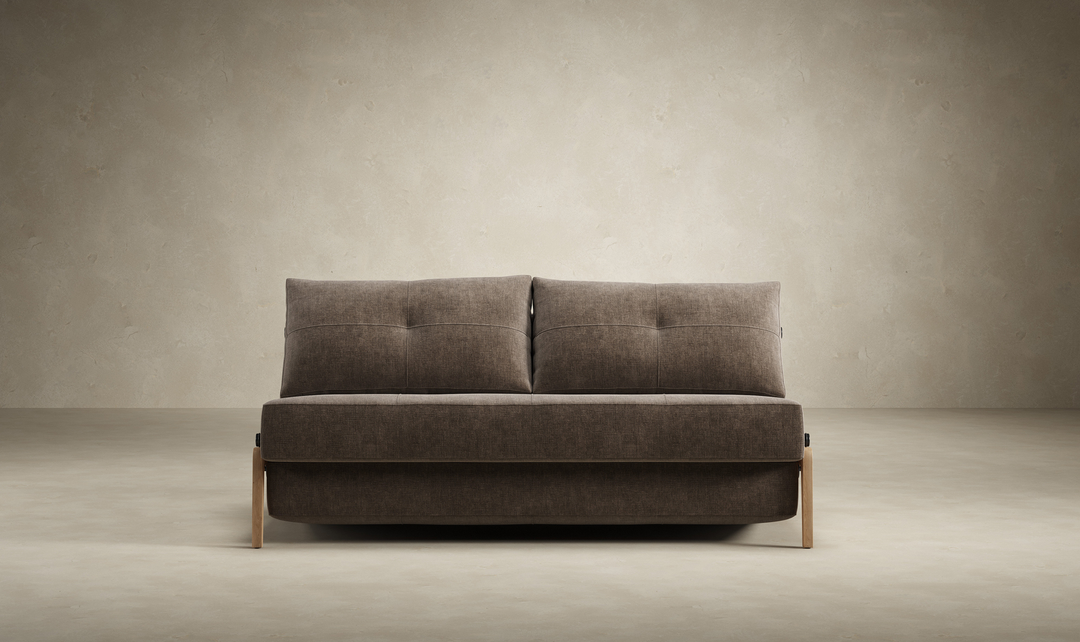 Innovation Living Cubed Fabric 2-Seater Queen Sized Sleeper Sofa With Hidden Bedding Storage
