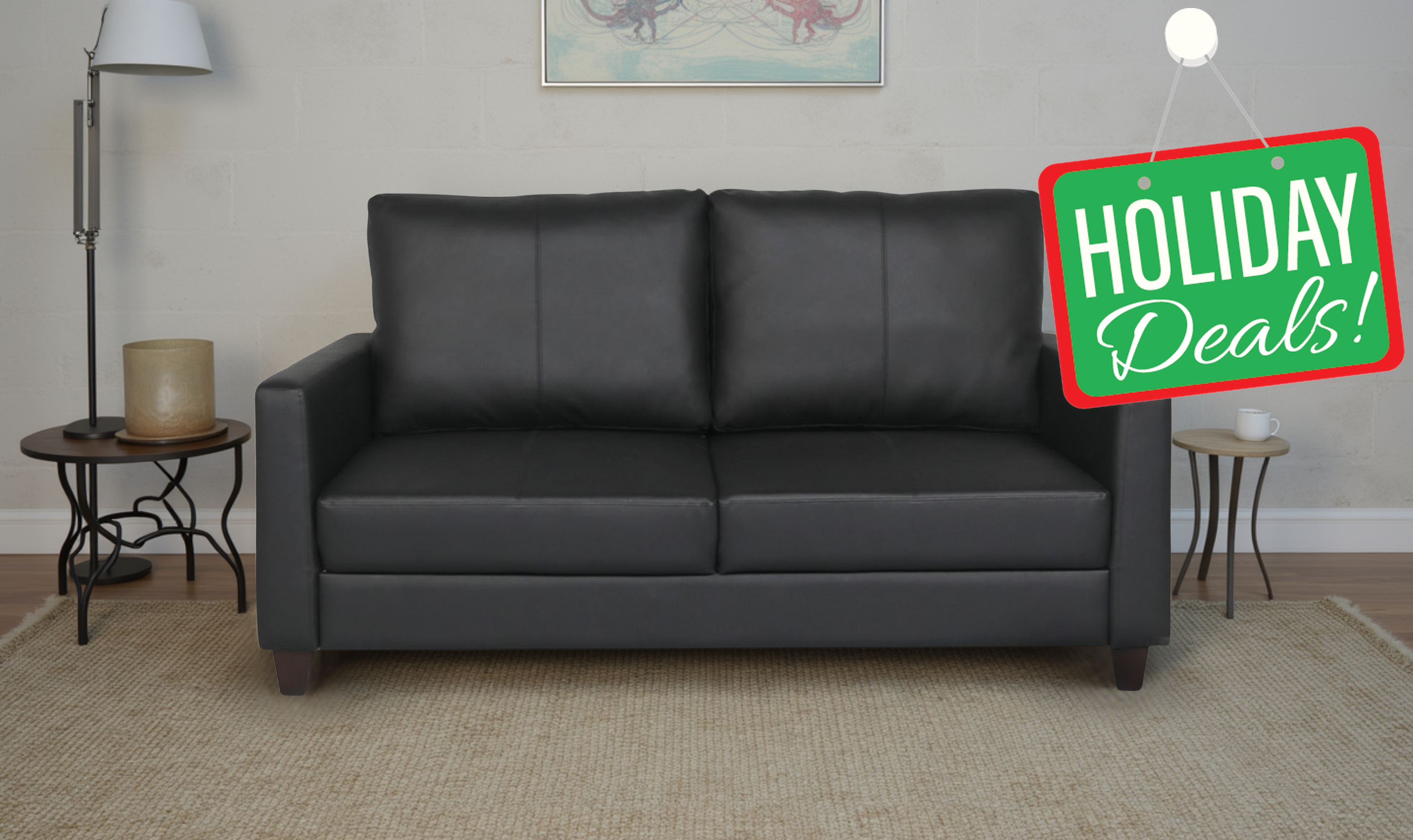 Cuddle Queen Leather Sleeper Sofa With Wood and Chrome Legs-Jennifer Furniture