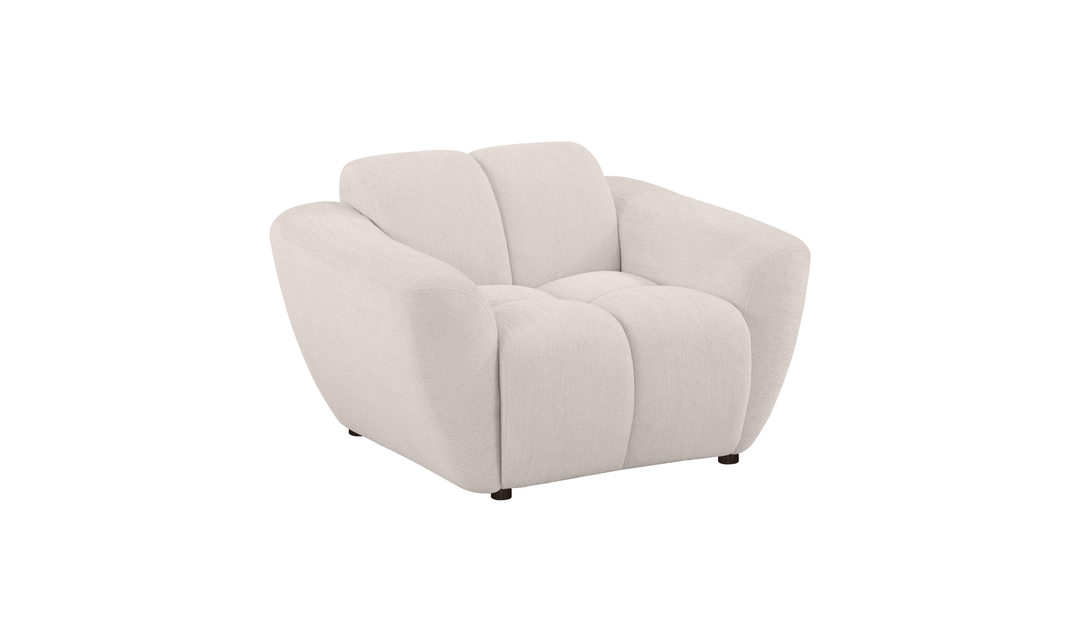 Modern Heritage Destino 3‑Piece Chenille Splayed Arm Sofa Set — Greige