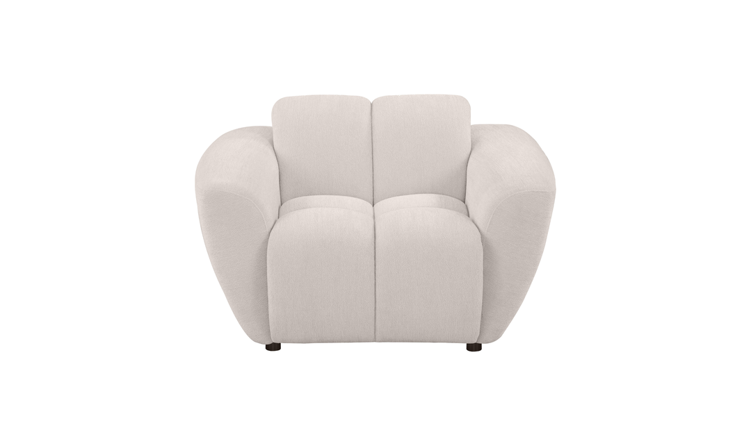 Modern Heritage Destino 3‑Piece Chenille Splayed Arm Sofa Set — Greige
