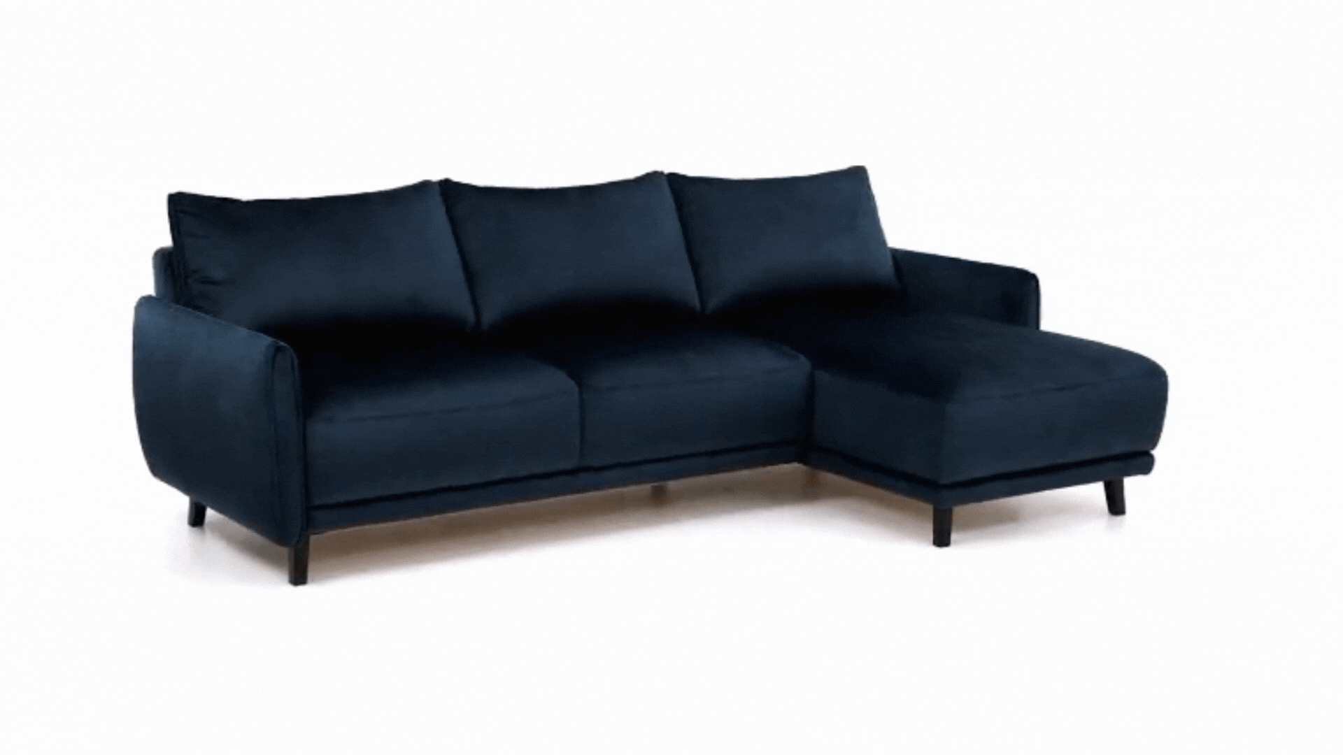 Luonto Dolphin Full XL Sleeper Sectional Sofa with Reversible Chaise