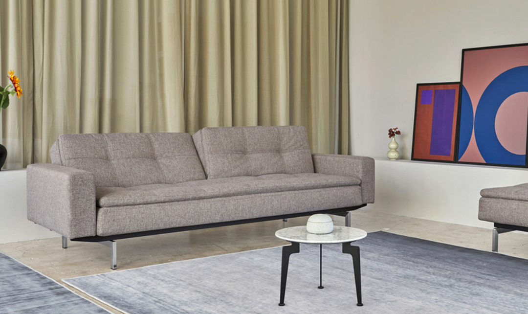Innovation Living Dublexo 2-Seater Fabric Sleeper Sofa With Stainless Steel Legs